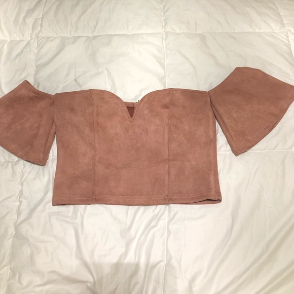Tops - Boutique 5 - Blush Pink Corset Crop Top